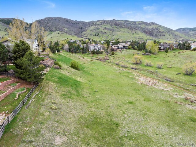 property view of mountains with a rural view