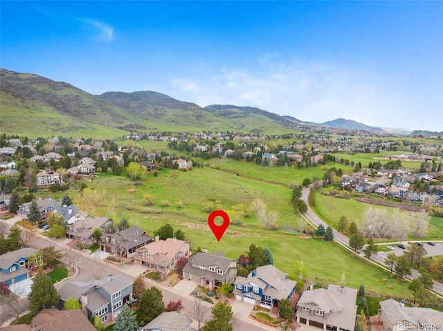 9 Amaranth Dr, Littleton, CO 80127 - bird's eye view with a residential view and a mountain view