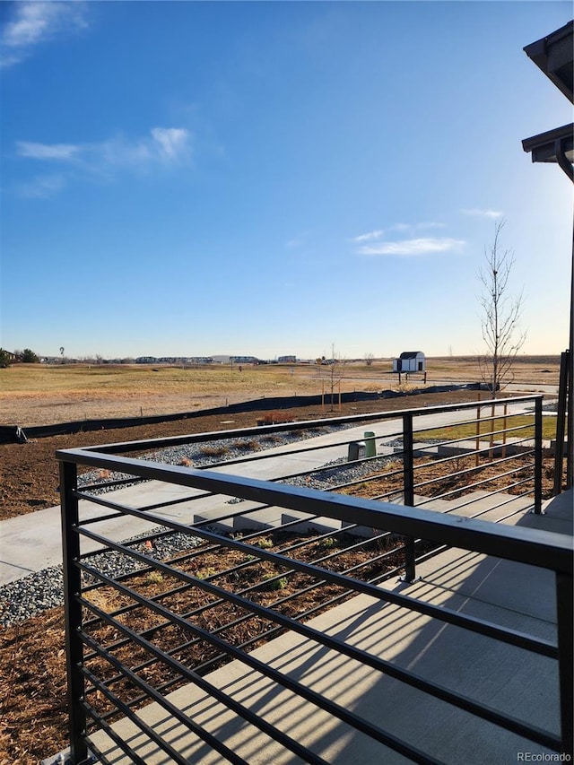 exterior space featuring a rural view