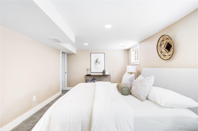 315 S Franklin St, Denver, CO 80209 - carpeted bedroom featuring baseboards and recessed lighting
