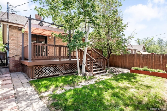 315 S Franklin St, Denver, CO 80209 - view of yard featuring a wooden deck