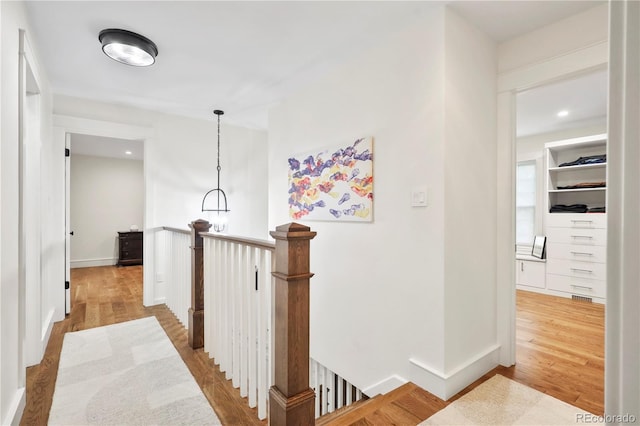 hall featuring hardwood / wood-style floors