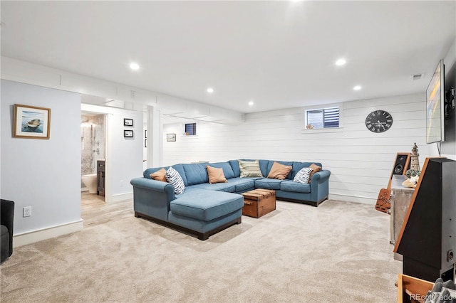 view of carpeted living room