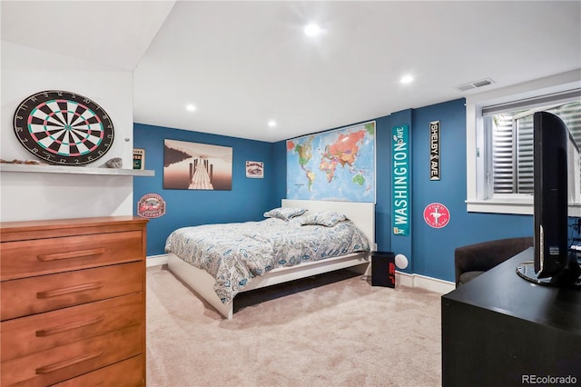 view of carpeted bedroom