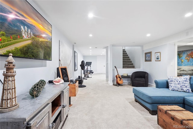 view of carpeted living room