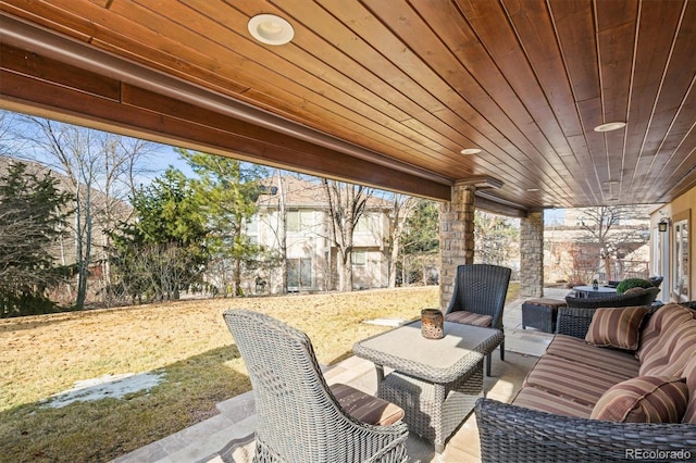 view of patio / terrace featuring outdoor lounge area