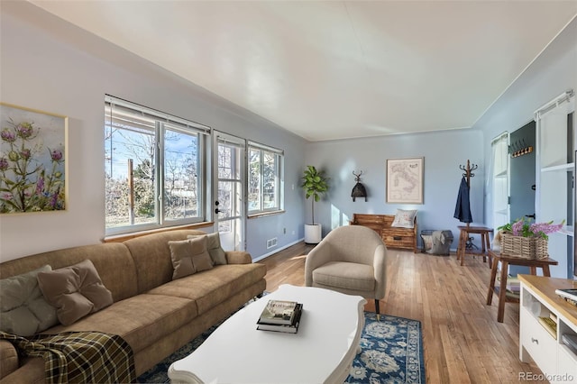 living room featuring wood finished floors