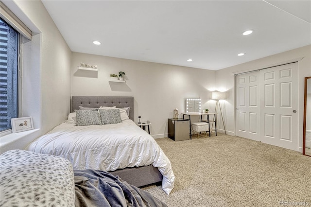 5402 S Queen Way, Littleton, CO 80127 - carpeted bedroom featuring recessed lighting and a closet
