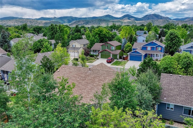 5402 S Queen Way, Littleton, CO 80127 - aerial perspective of suburban area featuring a mountainous background