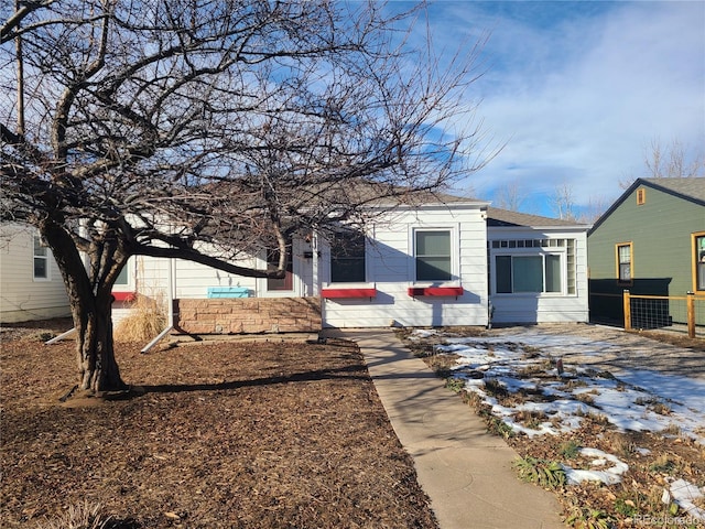 view of front of home