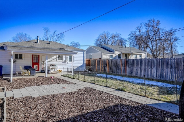 rear view of property with a patio