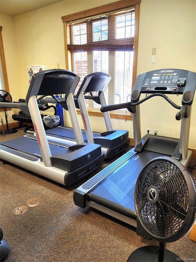 3220 Boulder Cir Unit 103, Broomfield, CO 80023 - exercise room featuring healthy amount of natural light and baseboards