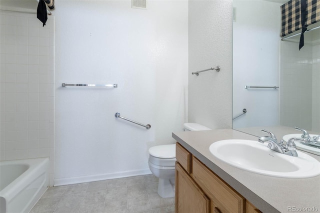 3220 Boulder Cir Unit 103, Broomfield, CO 80023 - bathroom featuring vanity, tile patterned flooring, and shower / bathtub combination