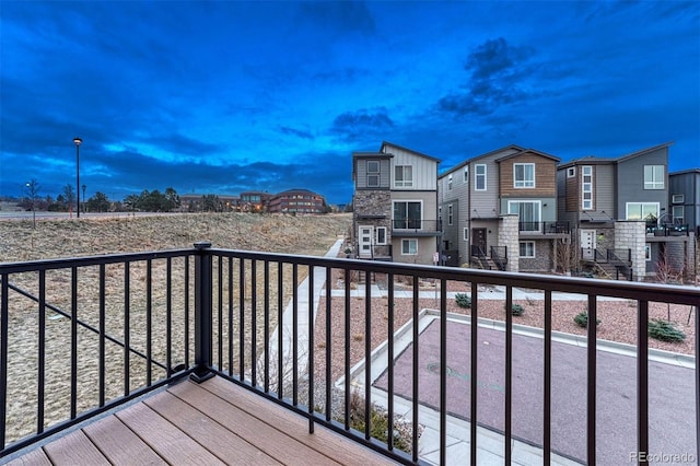 balcony with a residential view