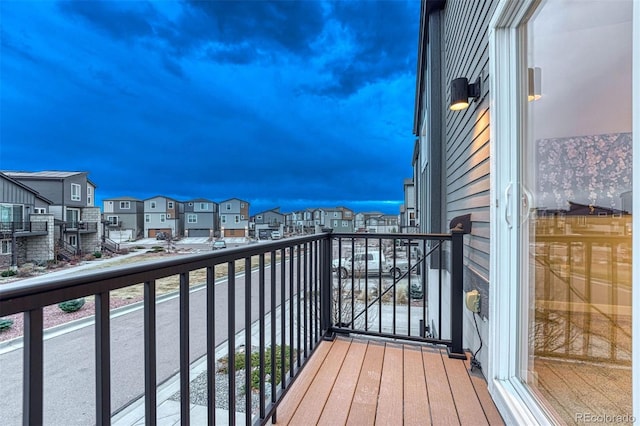 balcony with a residential view