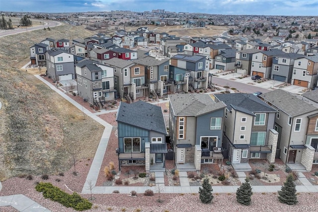 aerial view featuring a residential view