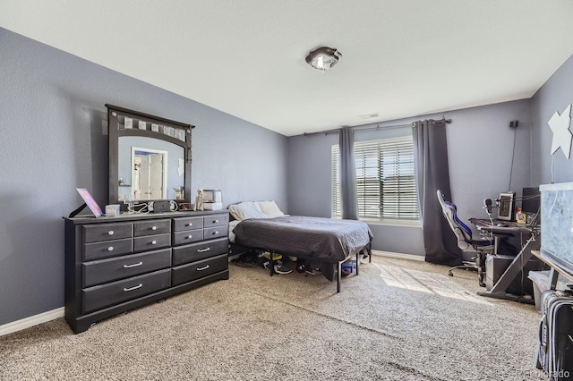 bedroom with carpet floors