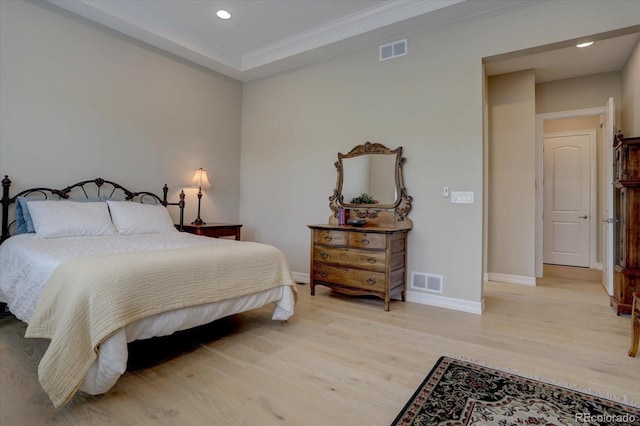 bedroom featuring light wood-type flooring