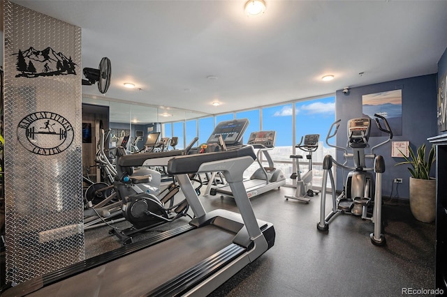 1625 Larimer St Unit 605, Denver, CO 80202 - workout area with expansive windows and plenty of natural light