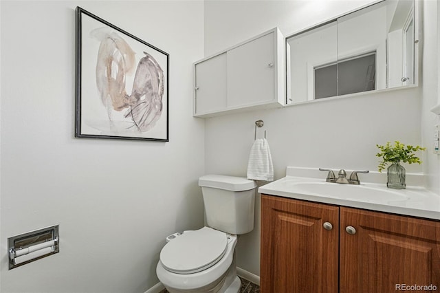 7751 S Race St, Centennial, CO 80122 - half bath with toilet, vanity, and baseboards