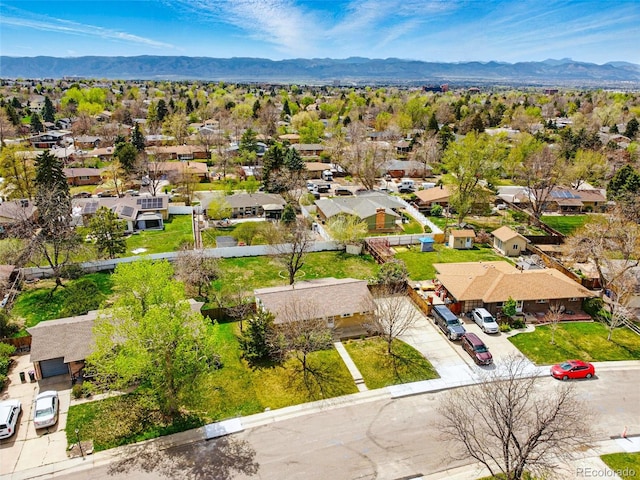 7751 S Race St, Centennial, CO 80122 - aerial view of residential area with mountains