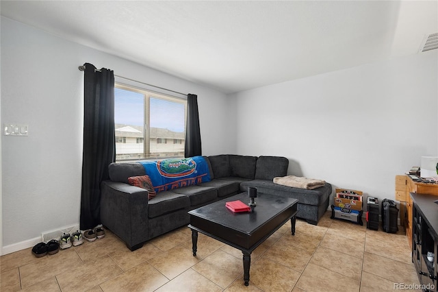 9019 E Oxford Dr, Denver, CO 80237 - living room featuring light tile patterned floors