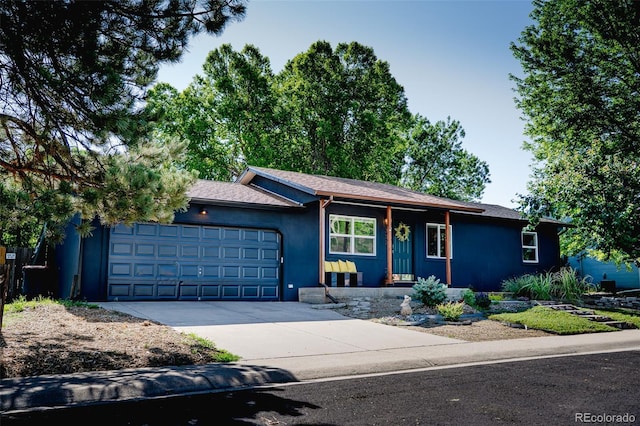 332 Maple Dr, Frederick, CO 80530 - single story home with an attached garage, concrete driveway, and stucco siding