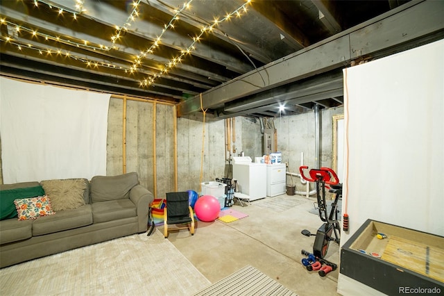 332 Maple Dr, Frederick, CO 80530 - unfinished basement with separate washer and dryer