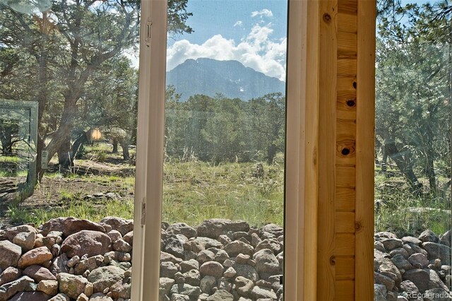 349 Chaparral Way, Crestone, CO 81131 - view of mountain feature featuring a forest view