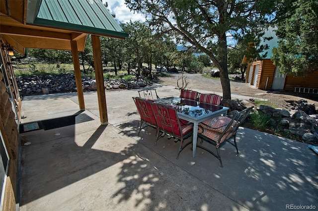 view of patio / terrace featuring outdoor dining area