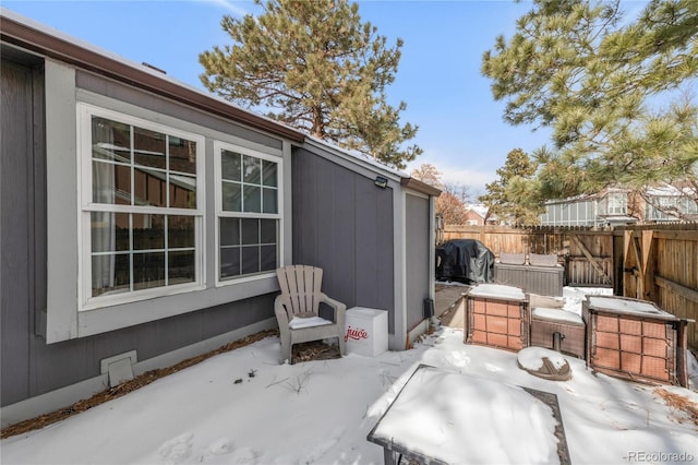 view of patio featuring a grill