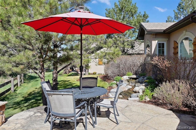 5055 Mcclure Ln, Castle Rock, CO 80108 - view of patio / terrace with outdoor dining area