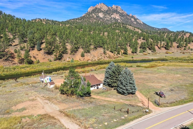 property view of mountains featuring a rural view