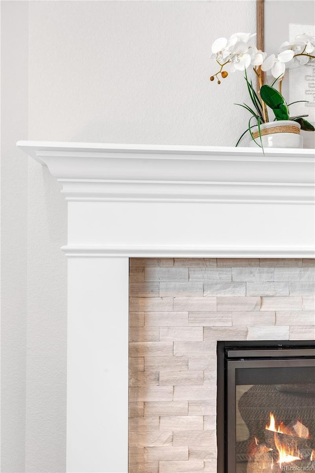 821 Boulder Peak Ave, Erie, CO 80516 - detailed view of a warm lit fireplace