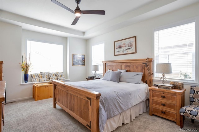 11404 Hannibal St, Commerce City, CO 80022 - bedroom featuring light colored carpet and ceiling fan