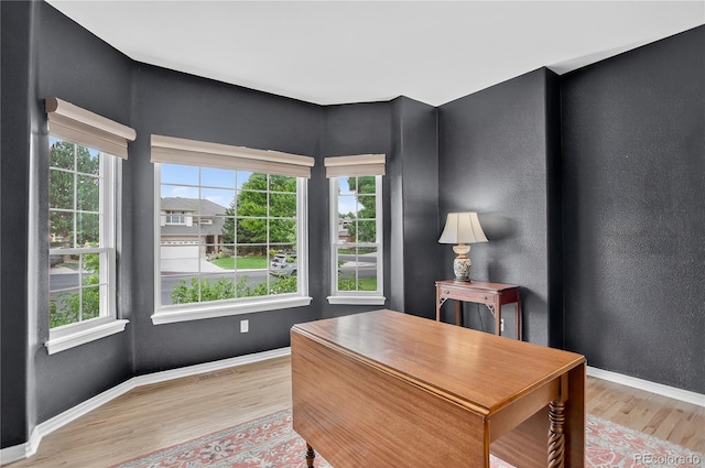5926 S Elkhart Ct, Centennial, CO 80016 - office area with light wood-style flooring and baseboards