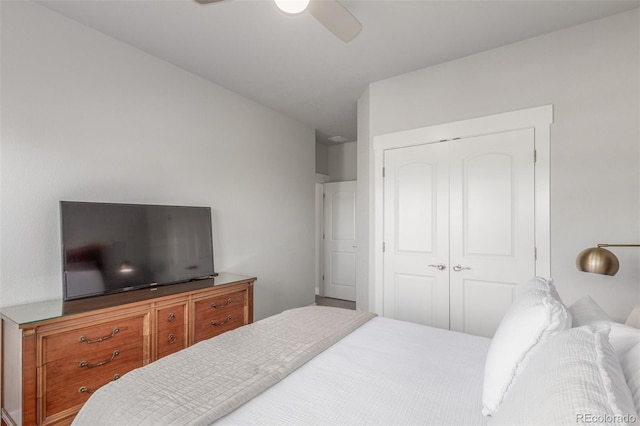 5735 Boston St, Denver, CO 80238 - bedroom with a closet and ceiling fan