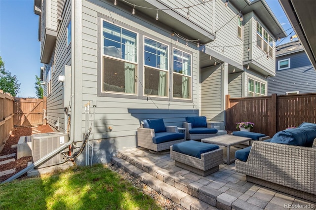 5735 Boston St, Denver, CO 80238 - fenced backyard with a patio and an outdoor living space
