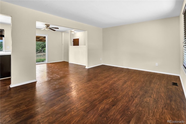4559 Ashfield Dr, Boulder, CO 80301 - unfurnished room featuring a ceiling fan and wood finished floors