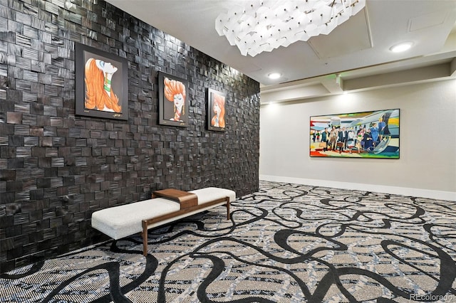 lobby featuring recessed lighting