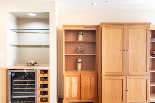 pantry with wine cooler