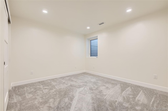 view of carpeted empty room