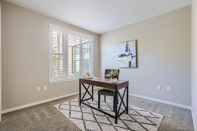 view of carpeted office