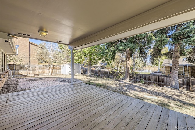 view of wooden deck