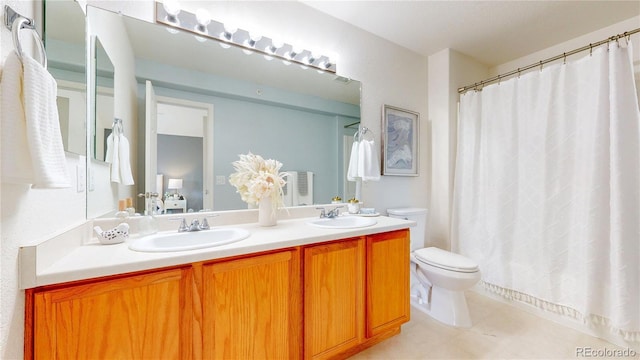 9758 Laredo St Unit 22D, Commerce City, CO 80022 - full bathroom with double vanity and curtained shower