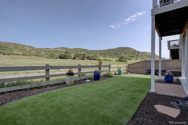527 Felicity Loop, Castle Rock, CO 80109 - view of yard with a mountain view and a view of countryside