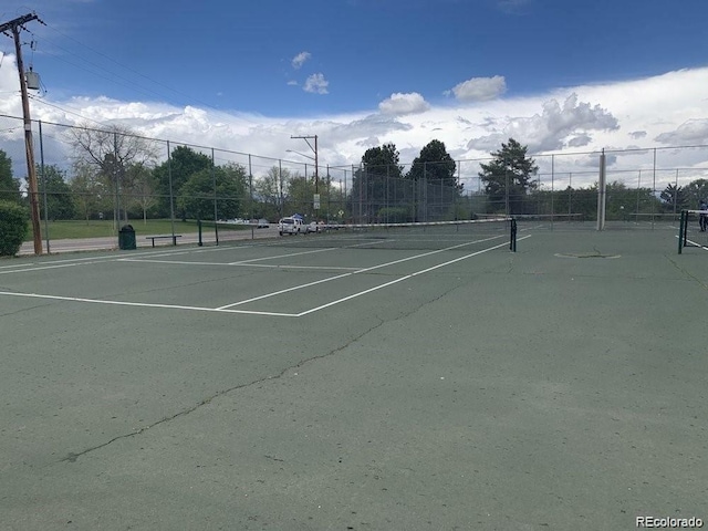 view of tennis court