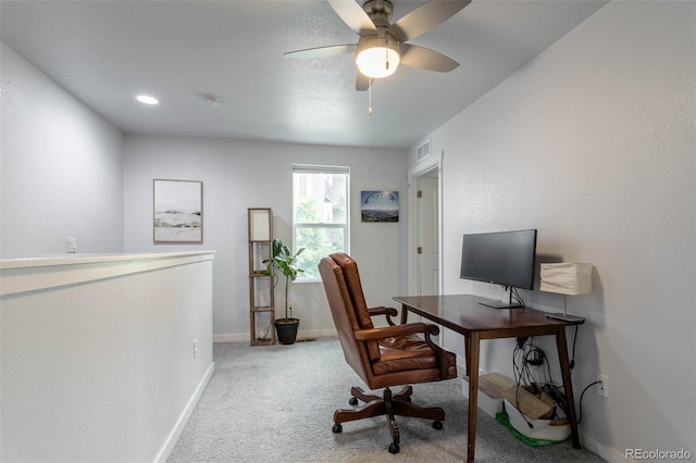 2829 W 53rd Ave Unit 104, Denver, CO 80221 - office space featuring carpet floors and a ceiling fan