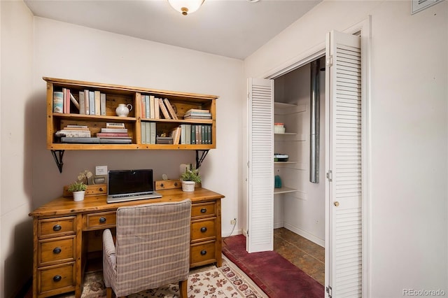 office area with baseboards