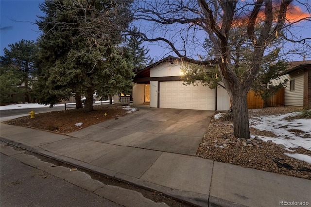 view of front of house featuring a garage